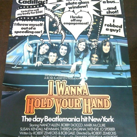 Movie Poster Steven Spielberg Original I Wanna Hold Your Hand Beatlemania Film - Picture 9 of 16